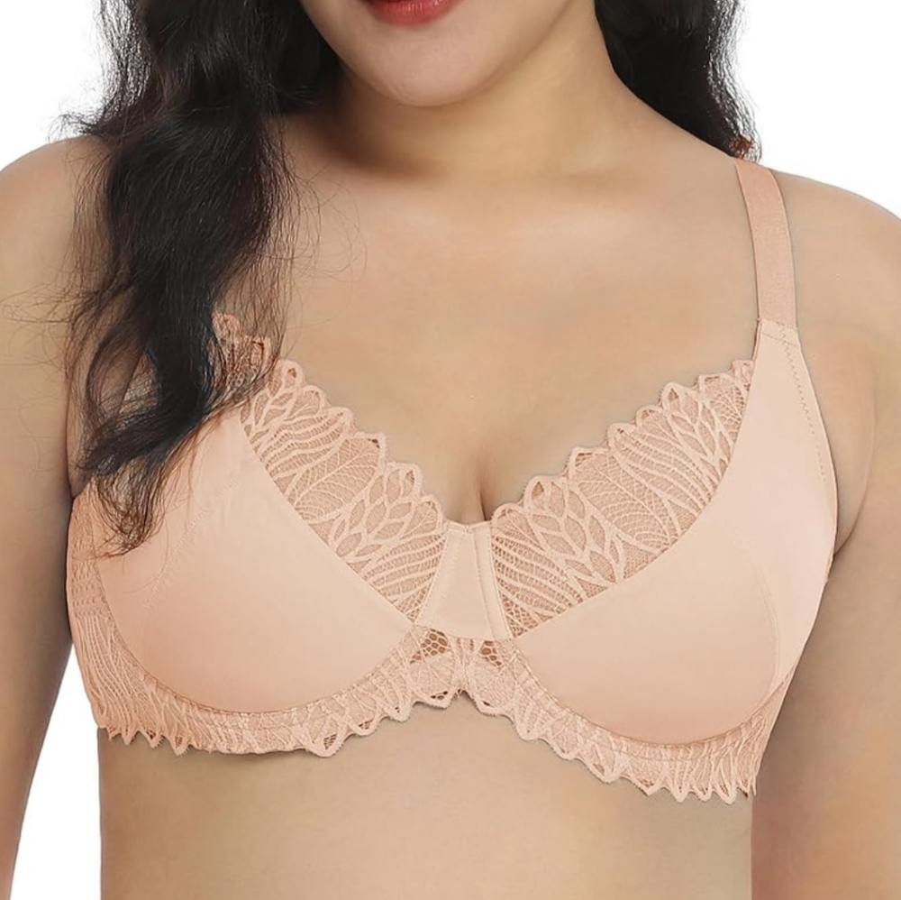 Peach Lace Underwire Bra - Women Intimates & Sleepwear